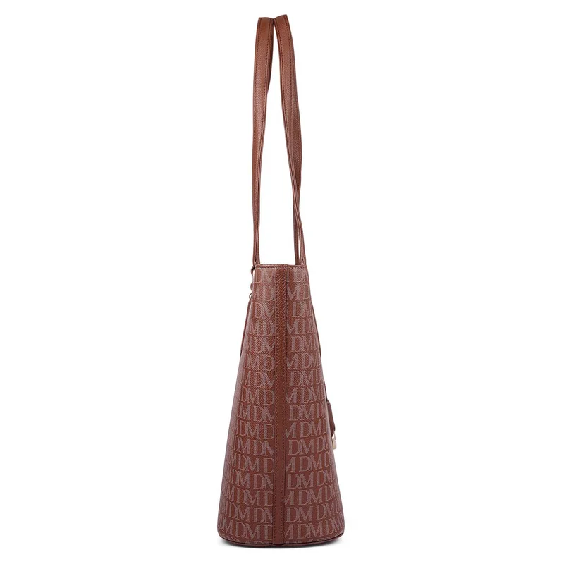 Da Milano Date Large Monogram Leather Tote - Date for Women | Best Price UAE